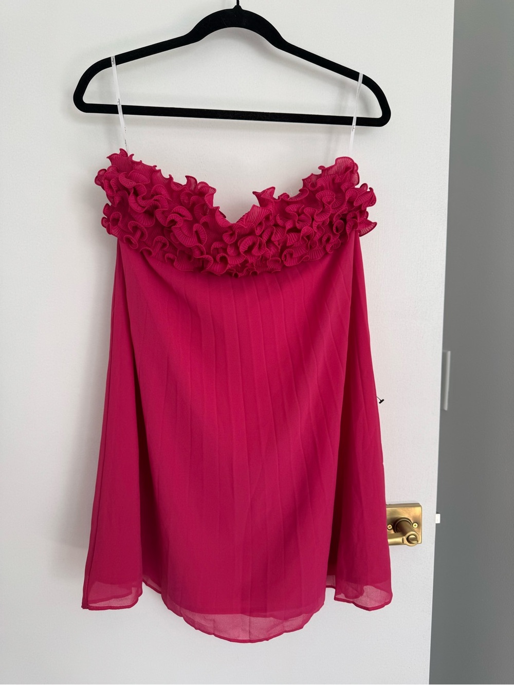 Lulu's Hot Pink Ruffled Mini Dress - Picture 2 of 5